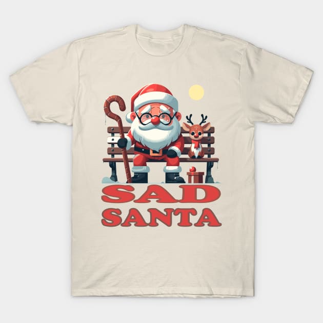 Sad Santa T-Shirt by Artilize
